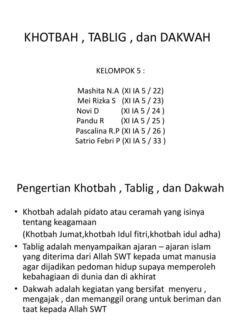 Perbedaan Dan Persamaan Khutbah Tabligh Dan Dakwah Tips