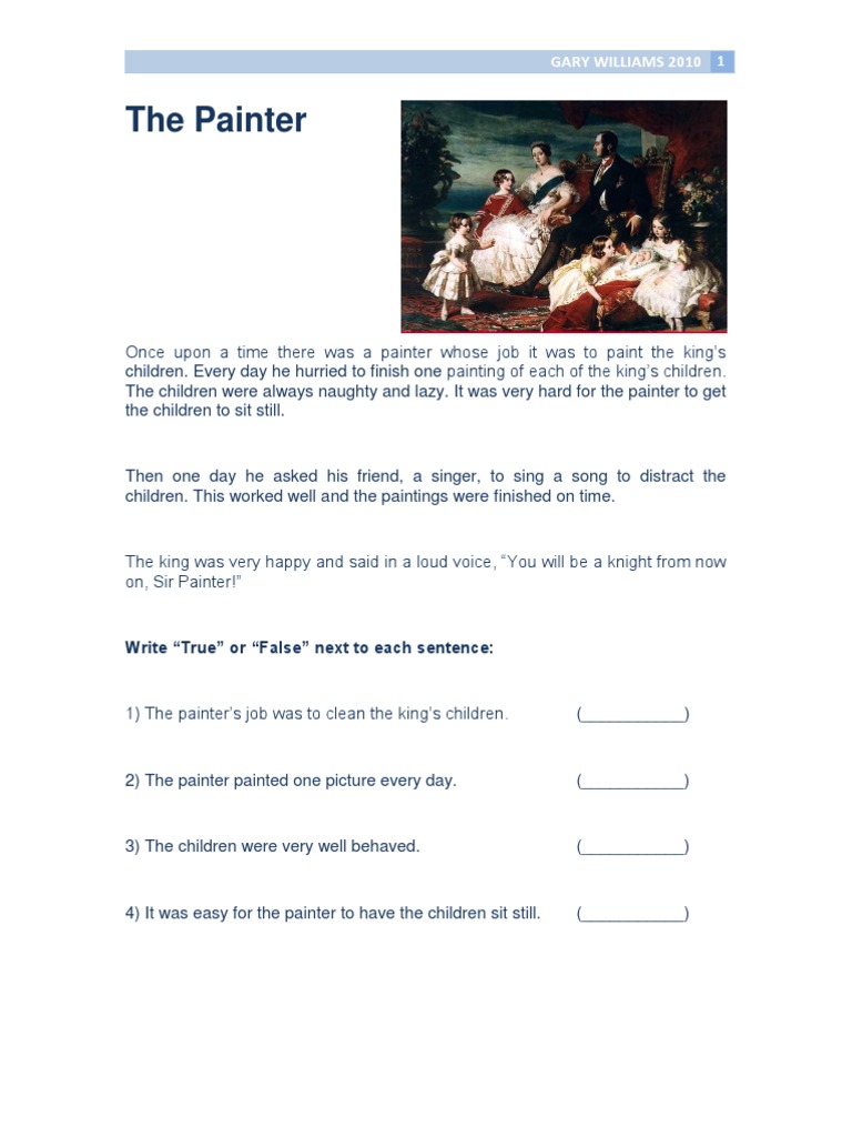 Grade 4 Unit 7 (100) Painter | PDF | Art