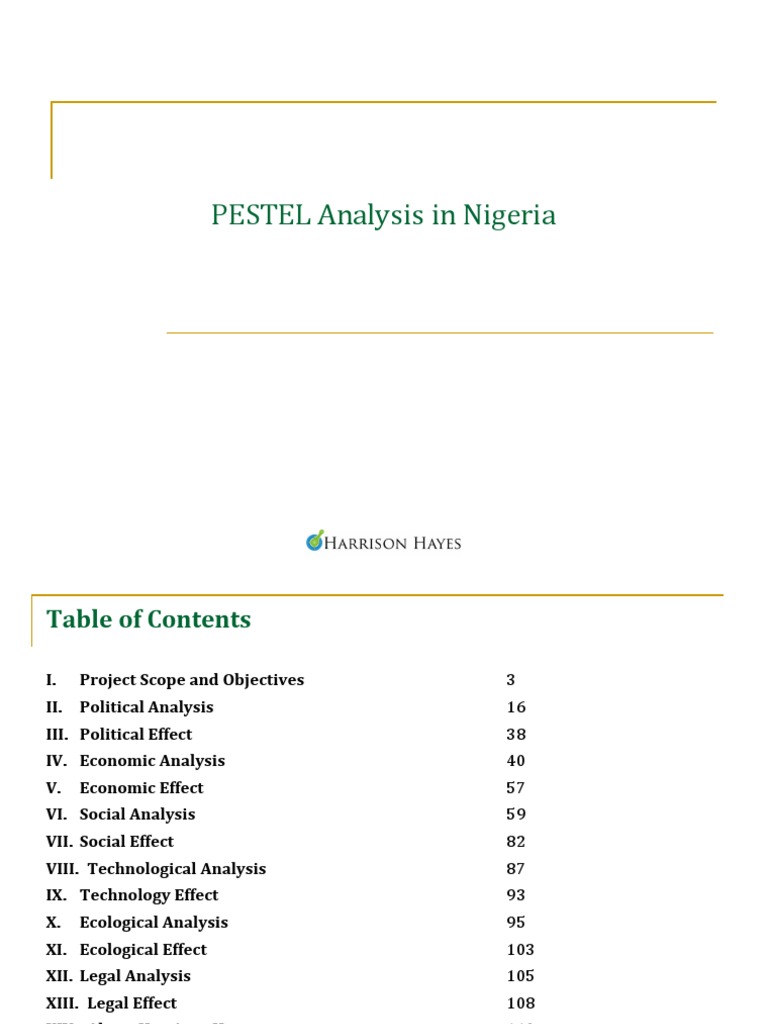 Pestel Analysis In Nigeria Nigeria Health Care