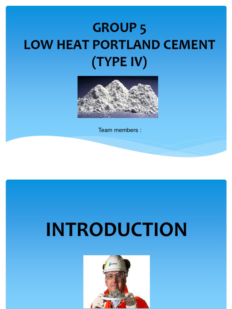 Low Heat Portland Cement PDF Concrete Cement