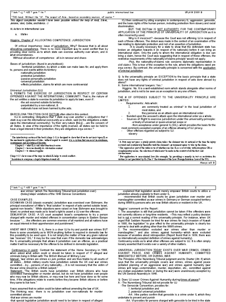Jurisdiction in International Law | PDF | Jurisdiction | Extradition