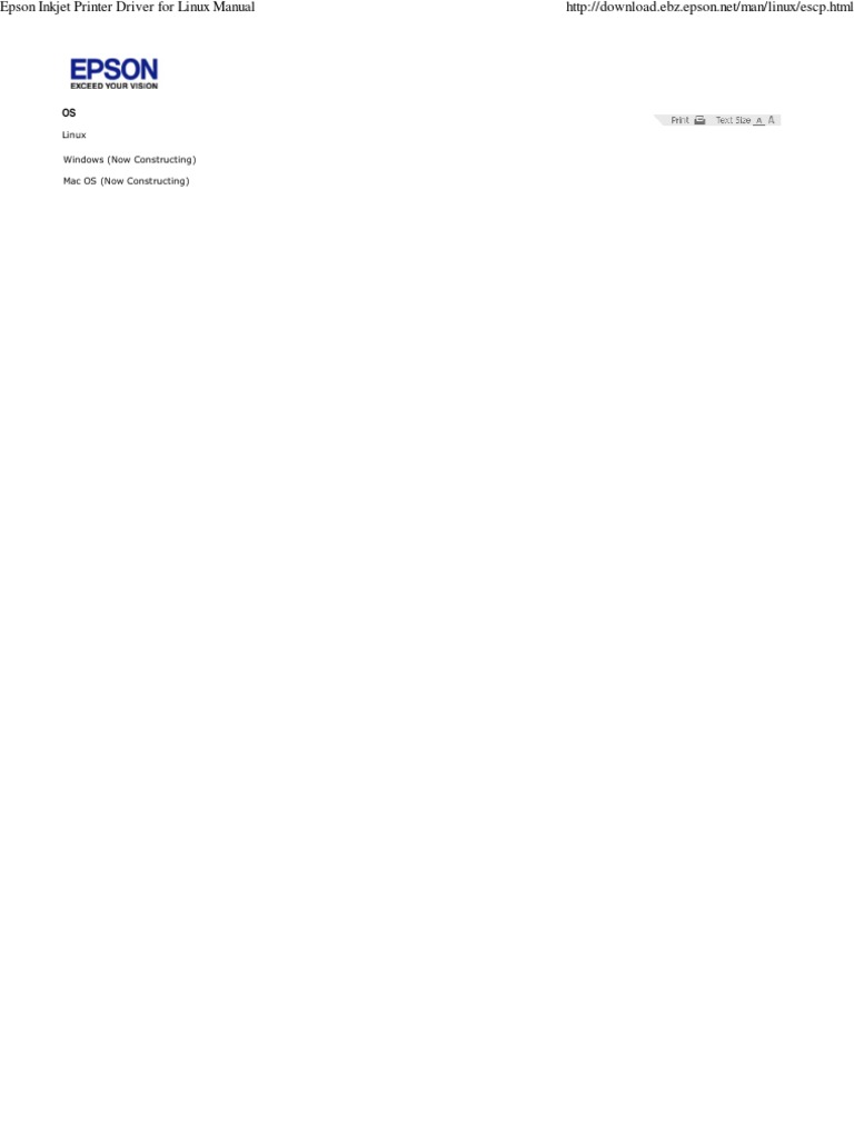 Epson Inkjet Printer Driver For Linux Manual PDF Printer