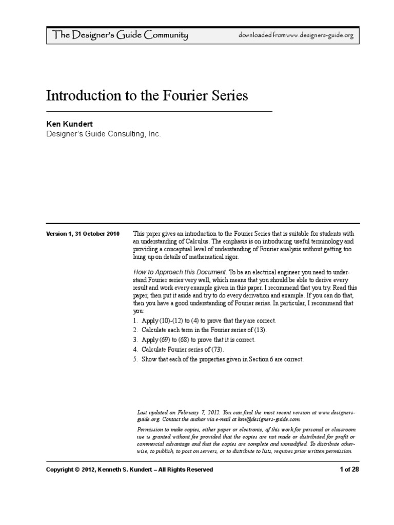 Fourier Transform | PDF | Sine | Trigonometric Functions