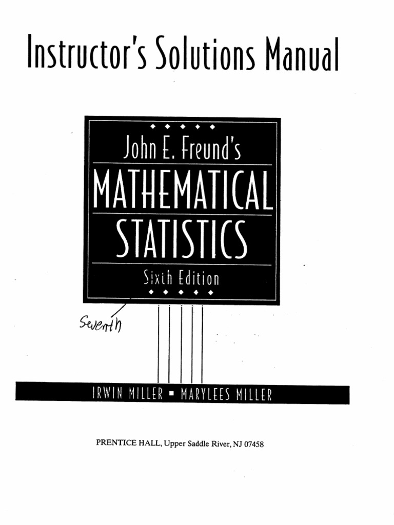 Mathematical Statistics With Applications Solution Manual Chapter 1 | Pdf | Teaching Mathematics | Science