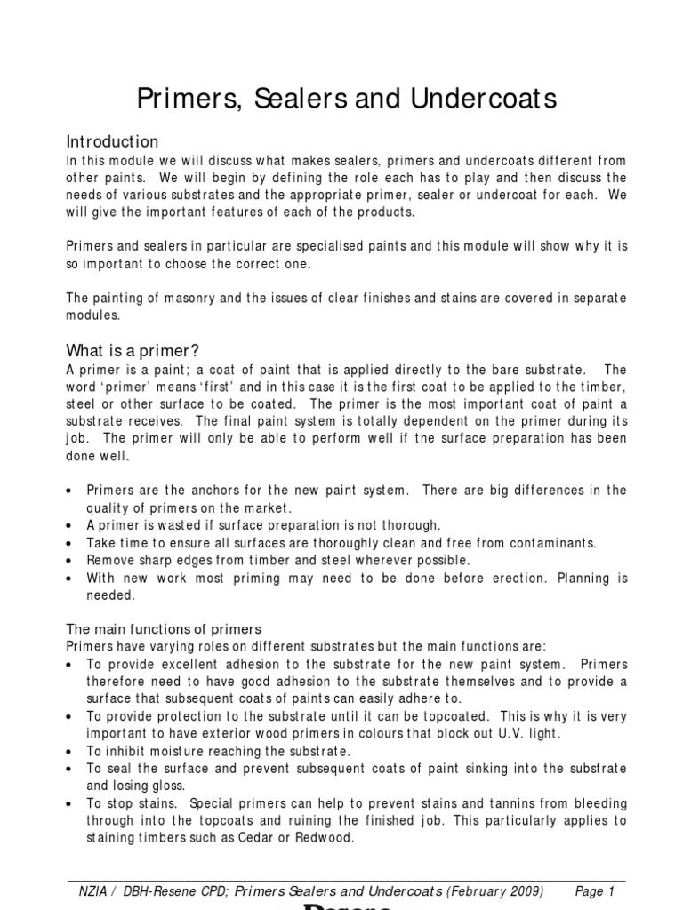 CPD Primerssealersandundercoats | PDF | Paint | Galvanization