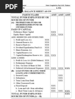 Vertical Balance Sheet