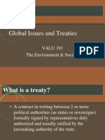 Global Issues and Treaties: VALU 191 The Environment & Society