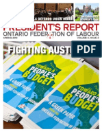 President'S Report: Ontario Feder Tion of Labour