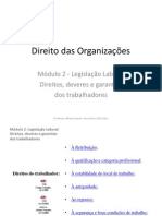 Direito das Organizações - MOD 2 - legislação laboral