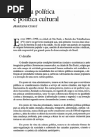 Marilena Chauí - Cultura Política e Política Cultural