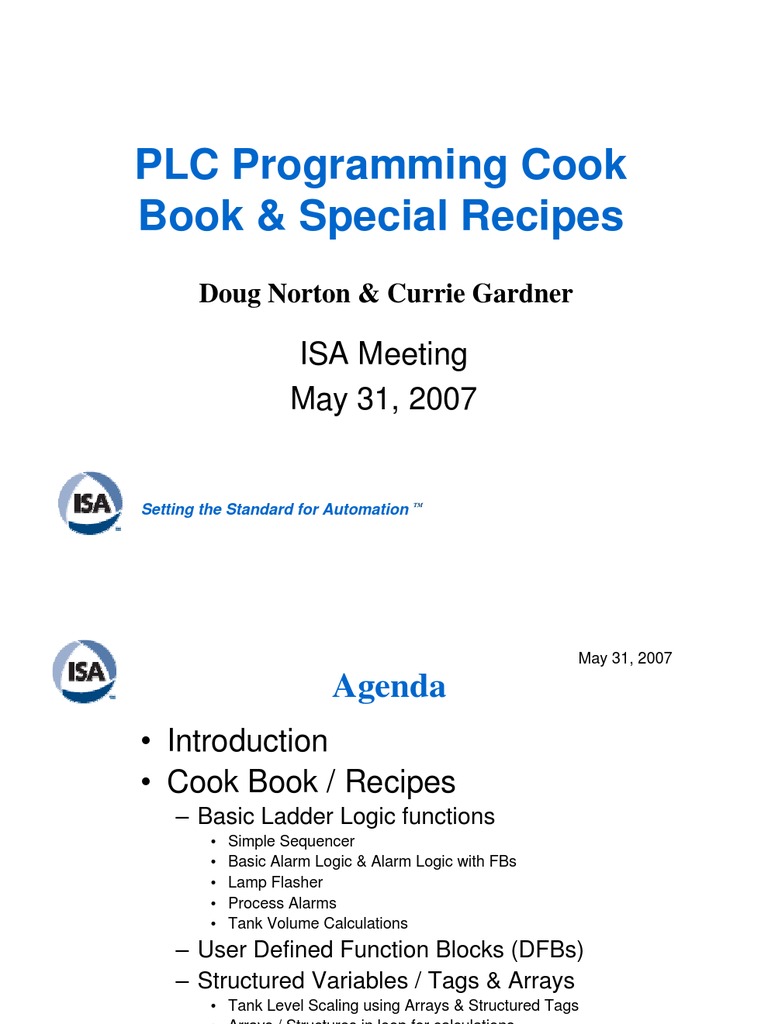 PLC Programming Cookbook Overview | PDF