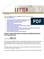 Senate Leaders Must Move President's NLRB Nominations To The Senate Floor