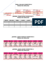 Jadwal Kuliah Semester 4