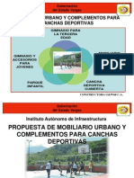 Propuesta de Mobiliario Urbano para Canchas Deportivas