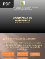 COMPOSIÇÃO ALIMENTOS BIOQUÍMICA