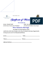 ST Luke Marriage Certificate Sample