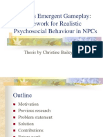 Presentation - Towards Emergent Gameplay: A Framework For Realistic Psychosocial Behaviour in NPCs