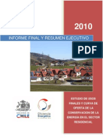 Estudio de usos finales y curva de oferta de la conservación de la energía en el sector residencial