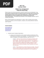 week four assignment - answers