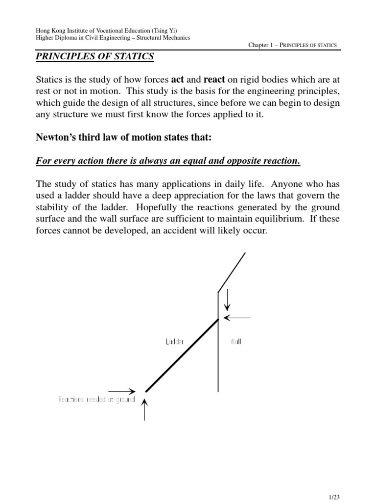 Principles of Statics in Engineering | PDF | Force | Euclidean Vector