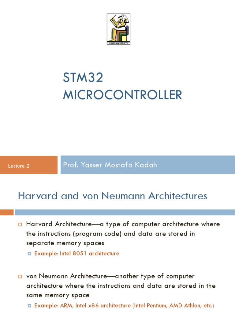 STM32 Microcontroller: Prof. Yasser Mostafa Kadah | PDF | Instruction ...
