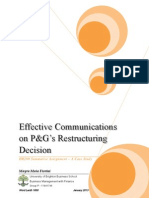 Effective Communications Key to P&G Restructuring Decision