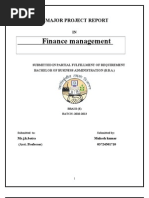 Download 131416549 Project on Finance Managment by Anshul Kumar SN135522072 doc pdf