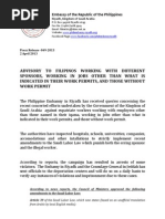 Download PR-049-2013 Advisory Implementation of Saudi Labor Law Amendments by Philippine Embassy in Riyadh SN135528383 doc pdf