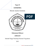Download Metode Analisis Geokimia by Muhammad Hidayat SN135532129 doc pdf