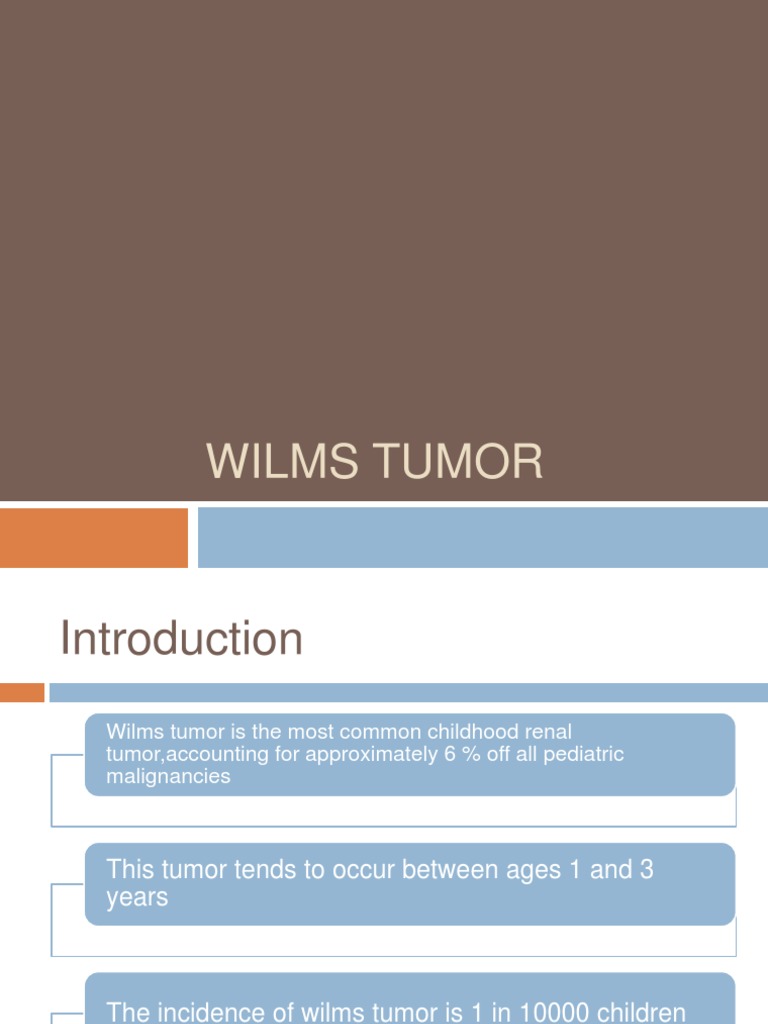 Overview of Wilms Tumor in Pediatrics | PDF | Self-Improvement | Wellness