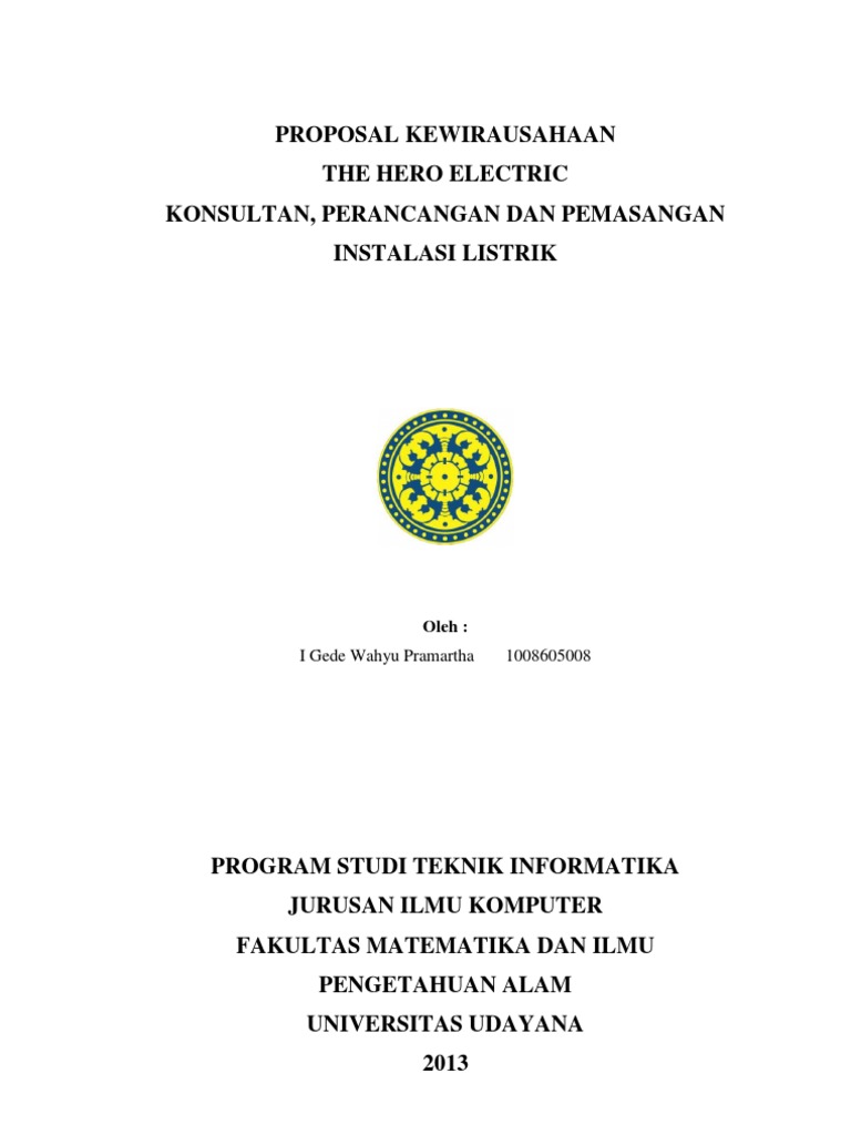 Proposal Kewirausahaan Pdf