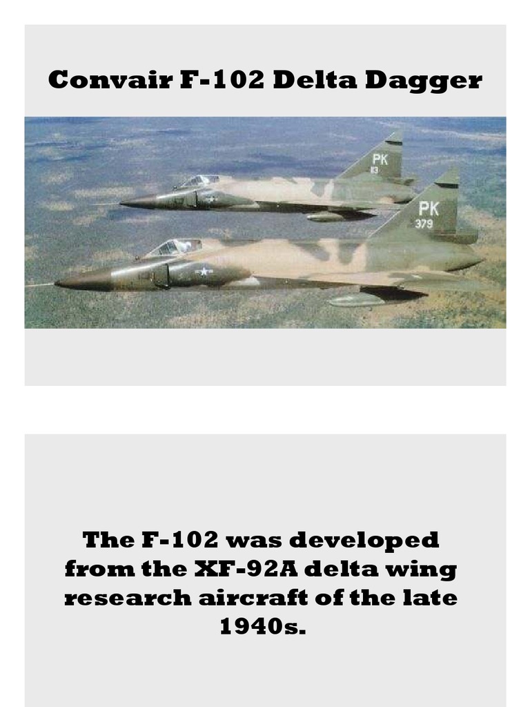 Convair F-102 Delta Dagger Overview | PDF