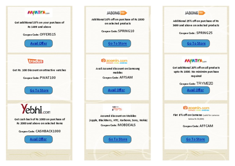 Discount Codes for Electronics & More | PDF