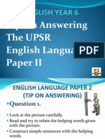 Tip On Answering The Upsr English Language Paper II