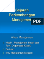 Sejarah Perkembangan Manajemen