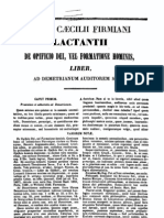 Lactantius, de Opificio Dei, MLT