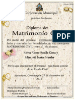 Certificado de Matrimonio 2013