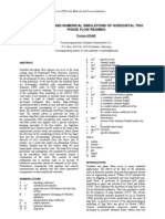 Experiments and Numerical Simulations of Horizontal Two