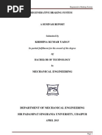 Download Project Report on Regenerative Braking System by Krishna Yadav SN135557116 doc pdf