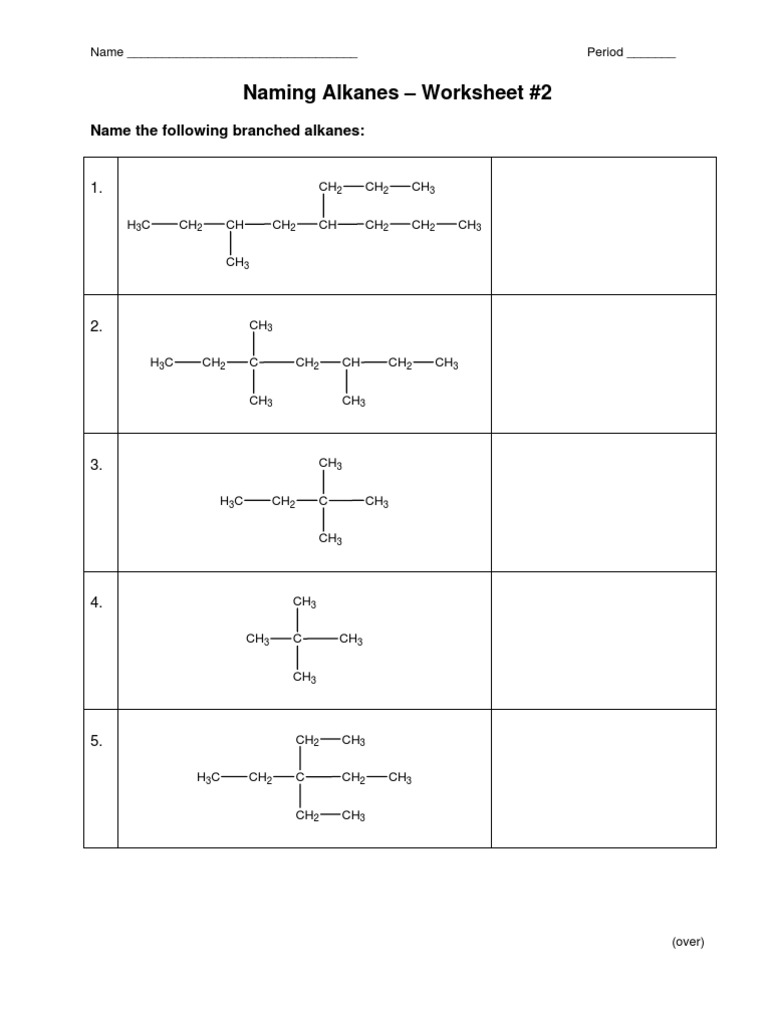 Naming Alkanes Worksheet Uploadled Naming Alkanes Worksheet Uploadled