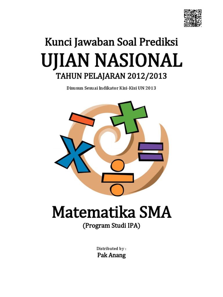 Kunci Jawaban Soal Prediksi Un Matematika Ipa Sma 2013 Pdf