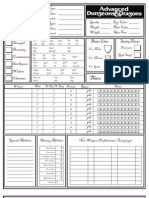 AD&D Character Sheet