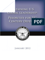 U.S Department of Defense Strategic Guidance 2012