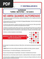Prova Superior - 2013-1
