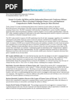 IDC Campaign Finance Reform Press Release