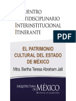 EL PATRIMONIO CULTURAL DEL ESTADO DE MÉXICO - Mtra. Bertha Teresa Abraham Jalil