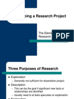 Developing a Research Project: A Guide to the Elements and Stages of the Research Process