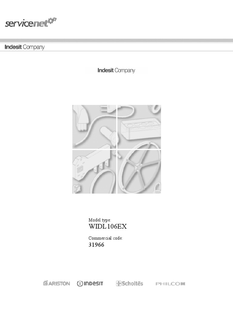 Indesit Widl 106ex SM | PDF | Electrical Connector | Switch