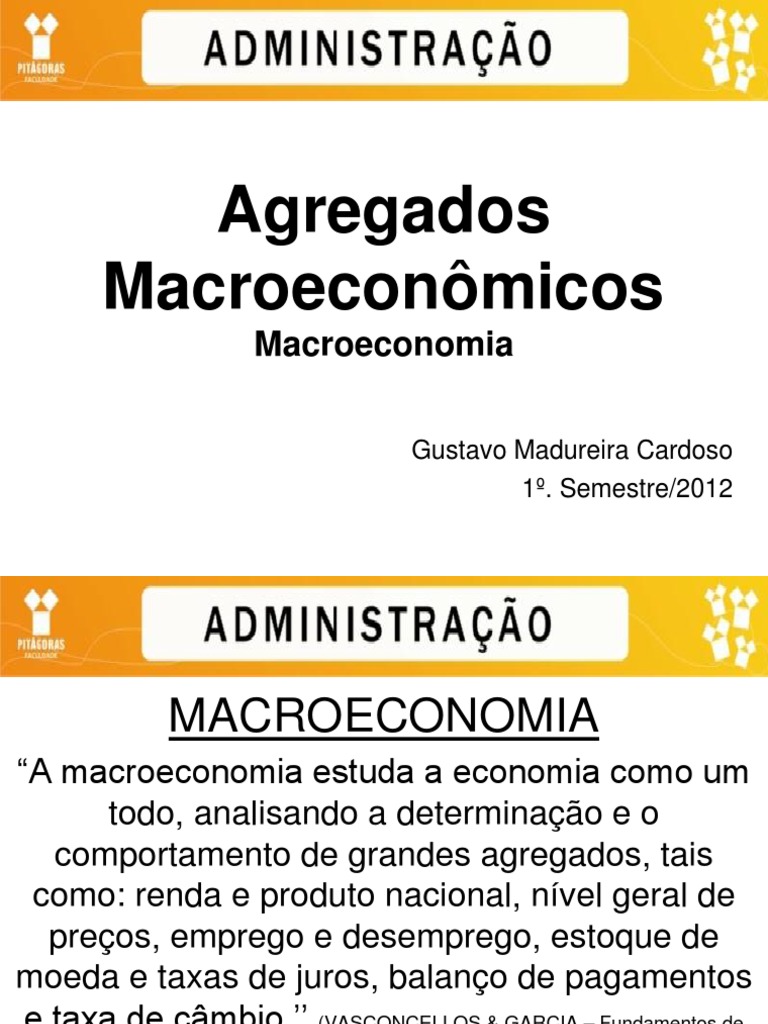Agregados Macroeconomicos | PDF | Produto interno bruto | Macroeconomia