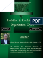 Evolution & Revolution As Organization Grows: Submitted To: Dr. Janaki Naik Submitted By: Shabbun Bhatia - 1024